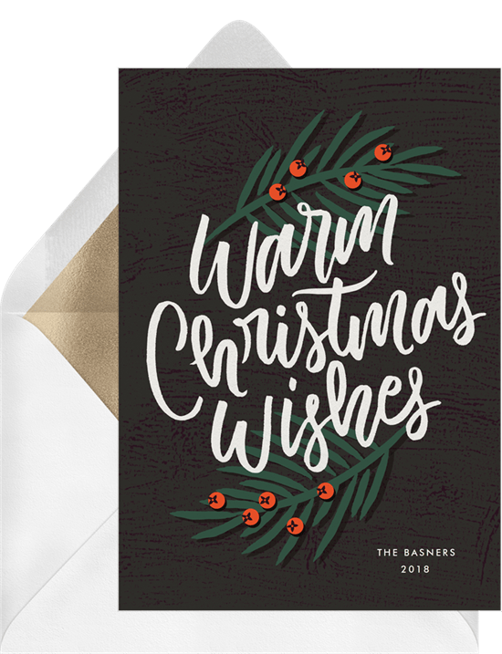 Warm Christmas Wishes Cards | Greenvelope.com