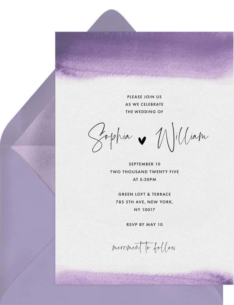 Watercolor Bands Invitations in Grey | Greenvelope.com