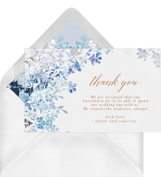 Watercolor Wildflowers Thank You Notes | Greenvelope.com