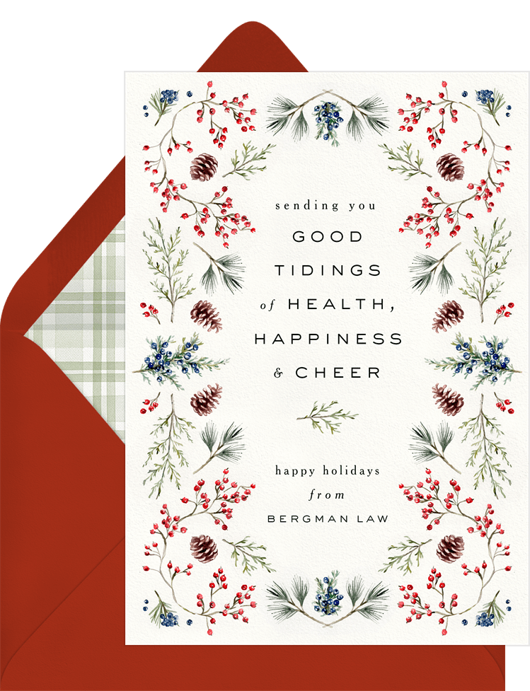 Yuletide Greetings Cards in Creme